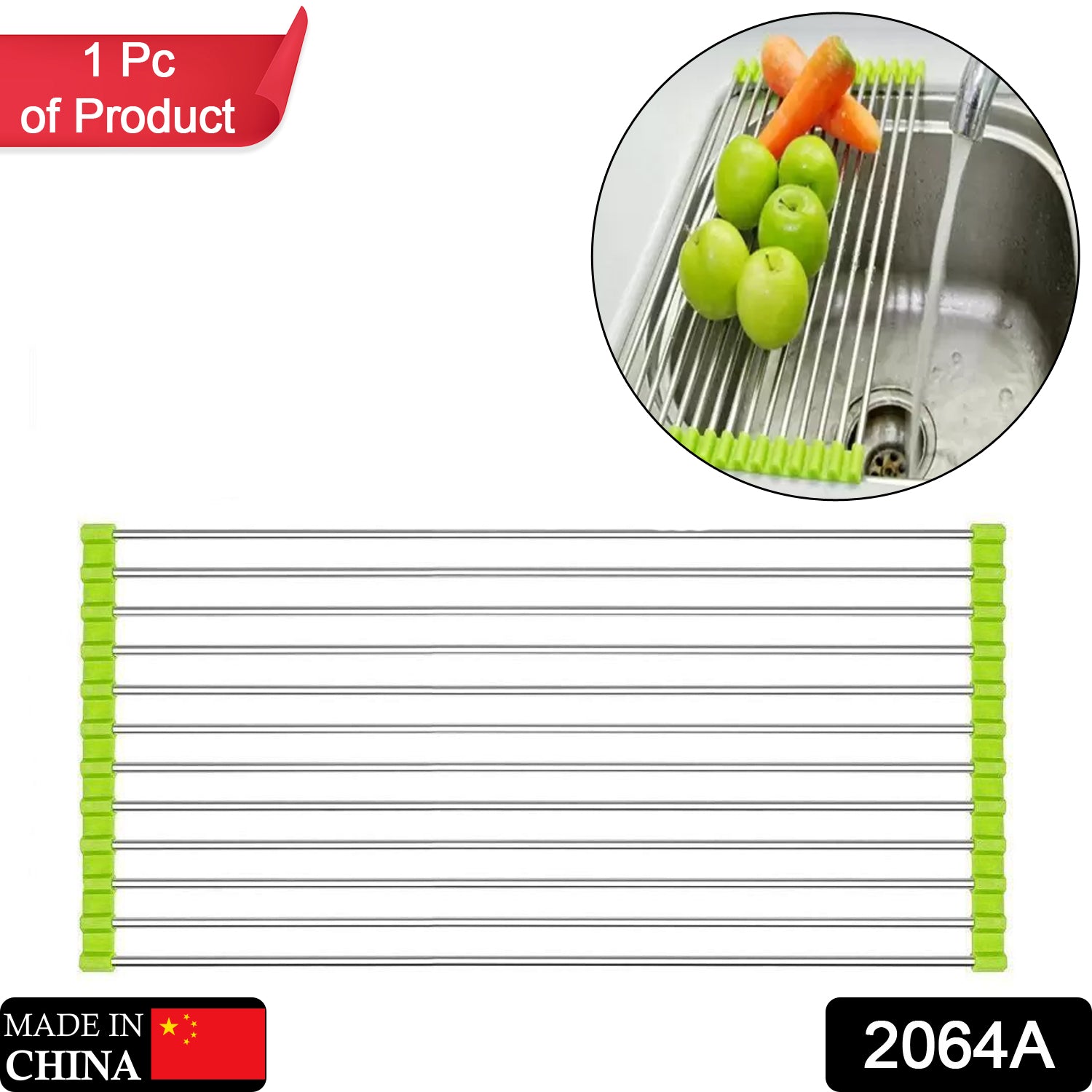 2064A FOLDABLE DRAIN RACK KITCHEN SINK ROLL UP DISH DRYING RACK PORTABLE DISH RACK DeoDap 2064A FOLDABLE DRAIN RACK KITCHEN SINK ROLL UP DISH DRYING RACK PORTABLE DISH RACK DeoDap